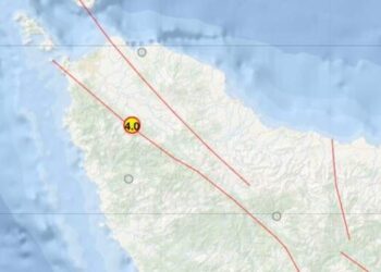 Gempa 3 Kali Guncang Aceh Besar Malam Ini