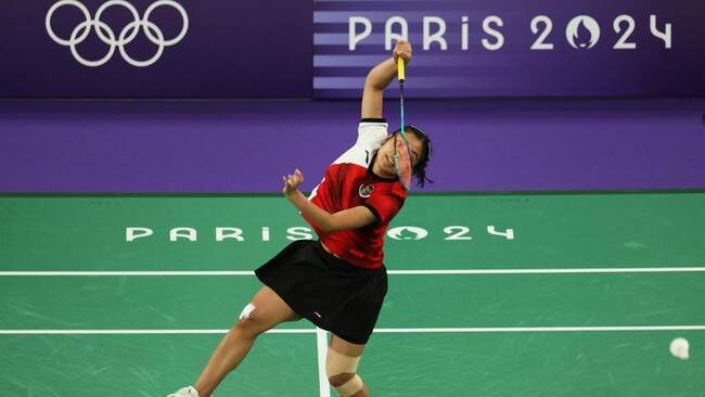 Foto: Gregoria Mariska Tunjung mencatatkan emas pertama bagi Indonesia di Olimpiade 2024.