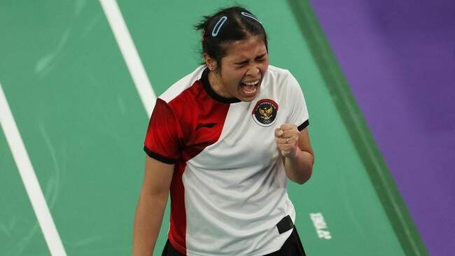 Foto: Gregoria Mariska Tunjung menyamai torehan Maria Kristin yang lolos ke semifinal Olimpiade. (REUTERS/Hamad I Mohammed)