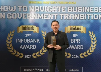 PT Bank Mestika Dharma Tbk (Bank Mestika) meraih 2 penghargaan sebagai “The Excellent Performance Bank In 10 Consecutive Years 2013-2023” dan Bank Predikat “Sangat Baik” Kelompok Modal Inti sampai dengan Rp 6 Triliun (KBMI1) dalam acara 29th Infobank Award 2024 di Jakarta.(Dok:Bank Mestika)
