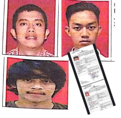 Foto: Ketiga pelaku yang masuk daftar pencarian orang (DPO).