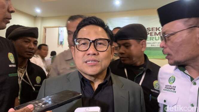 Foto: Ketum PKB Muhaimin Iskandar alias Cak Imin saat ditemui di Kuta, Badung, Bali, Rabu (17/7/2024).
