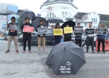 Aksi Kamisan KKJ Sumut Desak Pomdam I/BB Tetapkan Koptu HB Tersangka Pembunuhan