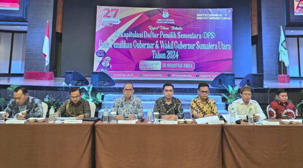 Foto: KPU Sumut mengmumkan DPS Pilgub Sumut 2024. (Ist)