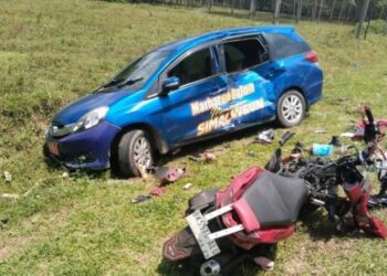 Mobilio Tabrak Mobil Polisi-Motor di Simalungun, 4 Orang Luka-Luka