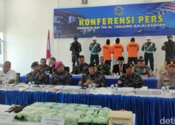 Lanal TBA Gagalkan Penyelundupan 21 Kg Sabu di Perairan Asahan