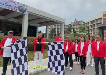 Kegiatan Lintas Samosir salahsatu program poltekpar yang baru saja digelar pada 28-30 Agustus di Marianna Resort and Convention kemarin.(Dok:Juli Simanjuntak)