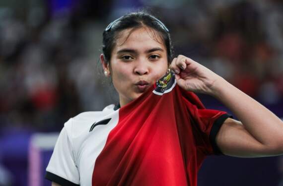 Foto: Gregoria Mariska Tunjung kala berlaga di Olimpiade Paris 2024. (Foto: NOC Indonesia/Naif Muhammad)