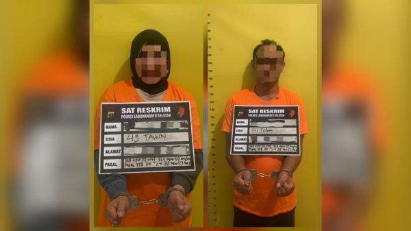 Foto: Dua pelaku dugaan pemerasan pejabat di Labusel yang ditangkap. Ist
