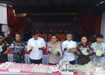 Polrestabes Medan Musnahkan 35 Kg Sabu, 43 Kg Ganja, dan 36.860 Butir Ekstasi