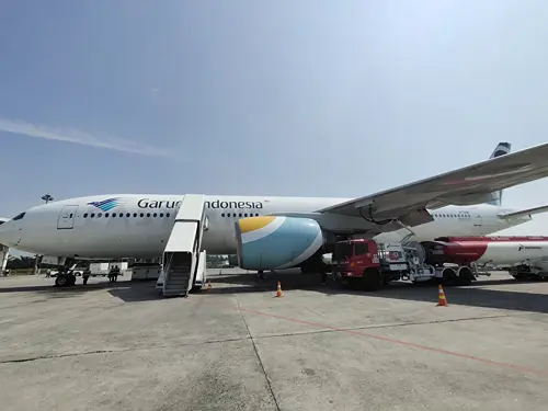 Foto: Penyaluran avtur untuk penerbangan haji di empat wilayah tersebut sebanyak 30.813 Kilo Liter (KL) selama masa penerbangan haji 2024.(Dok:Pertamina)
