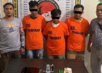 Polisi Tangkap 3 Pemuda Lagi Pesta Sabu di Kebun Sawit