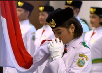 Violetha Sianturi Paskibraka asal Sumut Pimpin Upacara Pengukuhan