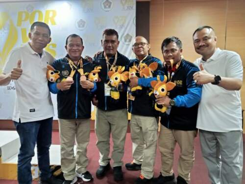 Foto: Tim Bridge PWI Sumut di Porwanas 2024 Banjarmasin bersama Ketua PWI Sumut Farianda Putar Sinik