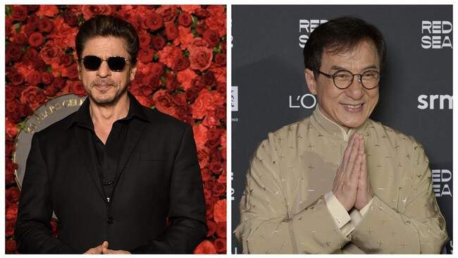 Foto: Shah Rukh Khan mengaku Jackie Chan pernah berjanji buka restoran China bersama dengannya. (AFP Photo)