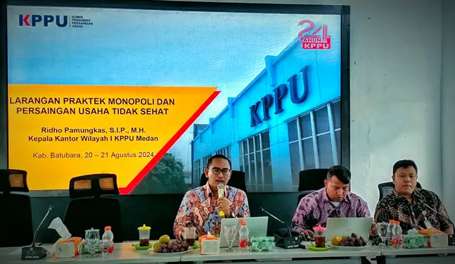 Foto: KPPU bersama Pemerintah Kabupaten Batu Bara Gelar Sosialisasi Larangan Praktek Monopoli Dan Persaingan Usaha Tidak Sehat, Selasa (20/08/2024).(Dok:Kanwil I KPPU)