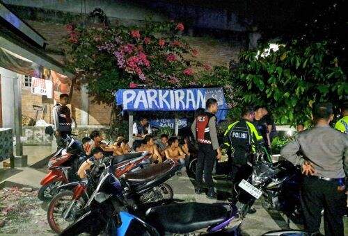 Foto: Para remaja yang hendak melakukan tawuran diamankan tim Patroli Polres Batu Bara.