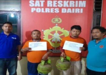 3 Pria di Dairi Diringkus usai Curi 200 Tabung Gas