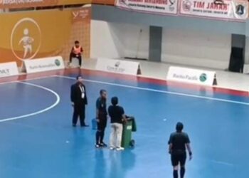 Baru Direhab Pakai Rp 9 M, Atap GOR Futsal PON Sumut Bocor
