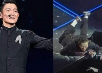 Andy Lau Jatuh dari Panggung saat Konser