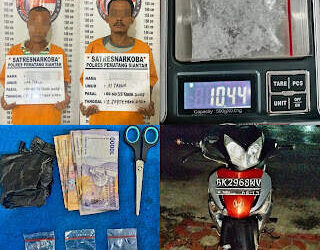 Polres Siantar Bekuk 2 Pria Bawa Sabu