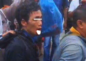Warga Amankan Begal di Underpass Titi Kuning Medan