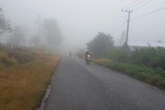 Foto: Cuaca berkabut.