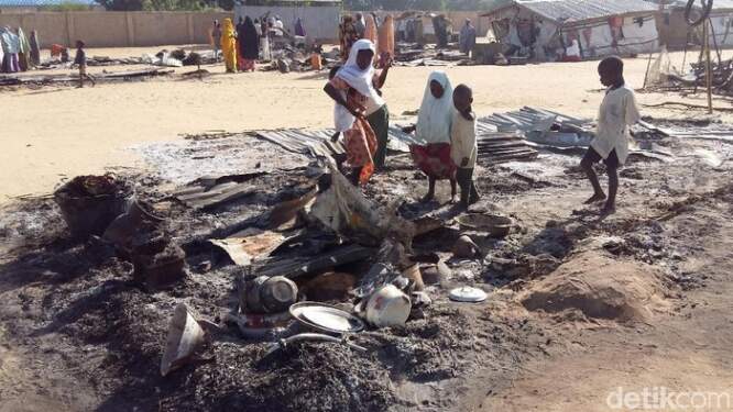 Foto: Bekas serangan Boko Haram di Nigeria.
