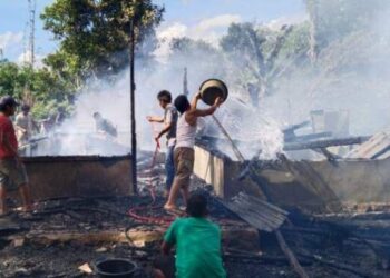 Rumah Semipermanen di Aek Bilah Tapsel Hangus Terbakar