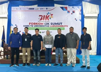OJK bersama Forkom IJK Sumut menggelar acara "Forkom IJK Sumut Goes to Universitas Labuhanbatu" sebagai bagian dari rangkaian Bulan Inklusi Keuangan 2024.(Dok:OJK Sumut)