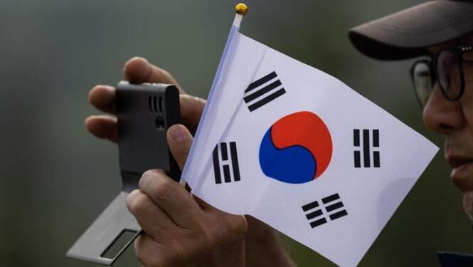 Foto: Ilustrasi bendera Korea Selatan. (SeongJoon Cho/Bloomberg via Getty Images)
