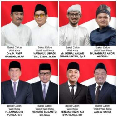 Foto: Empat Paslon Wali Kota dan Wakil Wali Kota 2024.