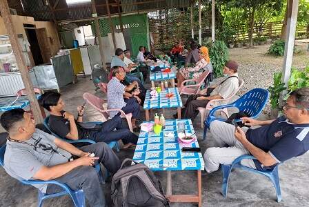 Foto: Rapat Tim Tanah dan Pembangunan Perumahan PWI Sumut, Sabtu (21/09/2024).
