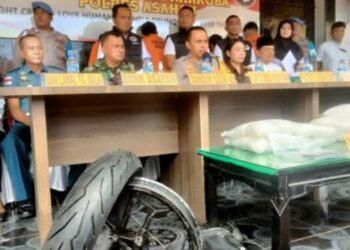 Polres Asahan Gagalkan Penyelundupan 8 Kg Sabu di Ban Motor dari Malaysia