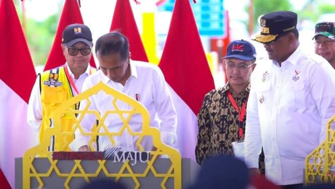 Foto: Peresmian Jalan Tol Sigli-Banda Aceh Seksi 2, 3, 5, dan 6, Aceh Besar, Senin (9/9/2024). (YouTube/Sekretariat Presiden)