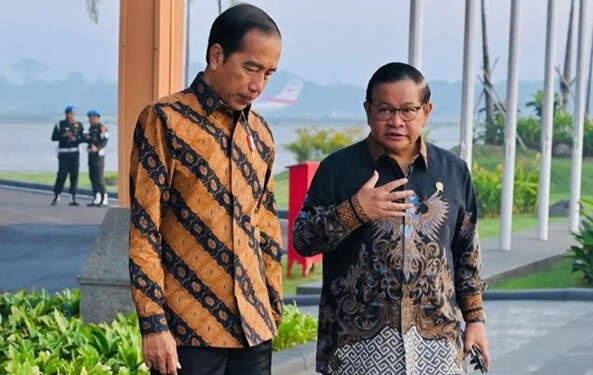 Foto: Presiden Jokowi bersama Pramono Anung yang telah mundur dari Sekretaris Kabinet. Net