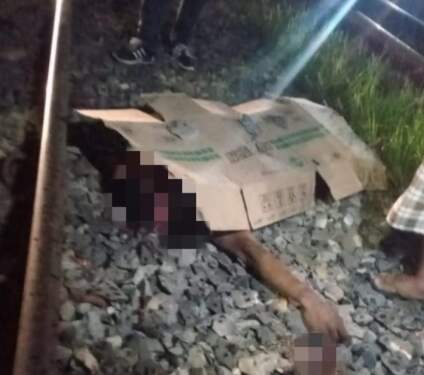 Foto: Pria yang tewas tertabrak kereta api.