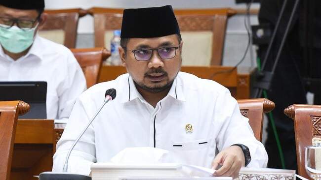 Foto: Menteri Agama Yaqut Cholil Qoumas membantah dua kali mangkir panggilan Pansus Haji DPR.