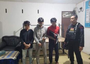 Brimob Polda Sumut Patroli, 3 Remaja Bawa Sajam Diamankan