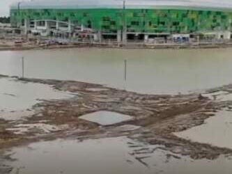 Sport Center PON XXI Sumut Direndam Banjir, Ini Penampakannya