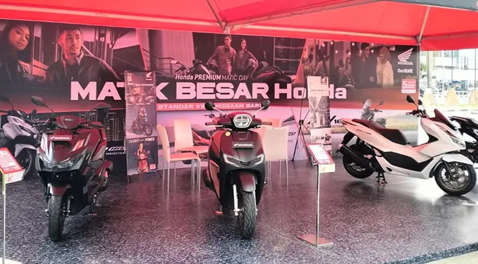 Foto: PT Indako Trading Coy mempersembahkan rangkaian exhibition istimewa bertajuk “Honda Premium Matic Day (HPMD)“ yang menyapa pecintanya di dua titik lokasi berbeda.(Istimewa)
