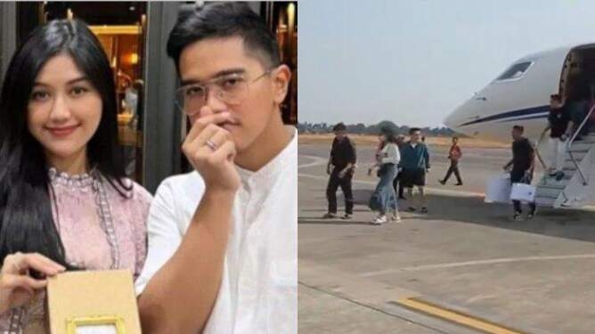 Kaesang Pangarep dan istrinya diduga naik jet pribadi.