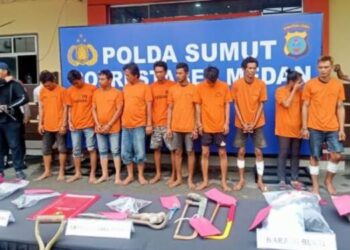 Polisi Gulung 8 Pelaku Curat di Medan, 2 Ditembak