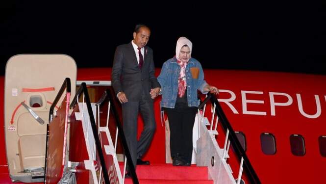 Foto: Presiden Jokowi dan Iriana.