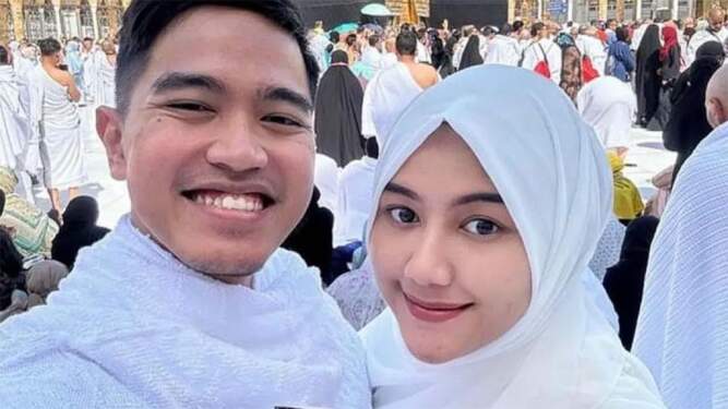 Foto: Kaesang Pangarep dan istrinya Erina Gudono.