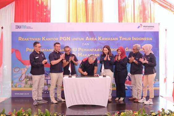 Foto: PGN meresmikan reaktivasi area Kawasan Timur Indonesia (KTI), Jumat (4/10/2024), sebagai wujud komitmen PGN dalam mengembangkan pasar gas bumi di wilayah tengah dan timur Indonesia.(Dok:PGN)