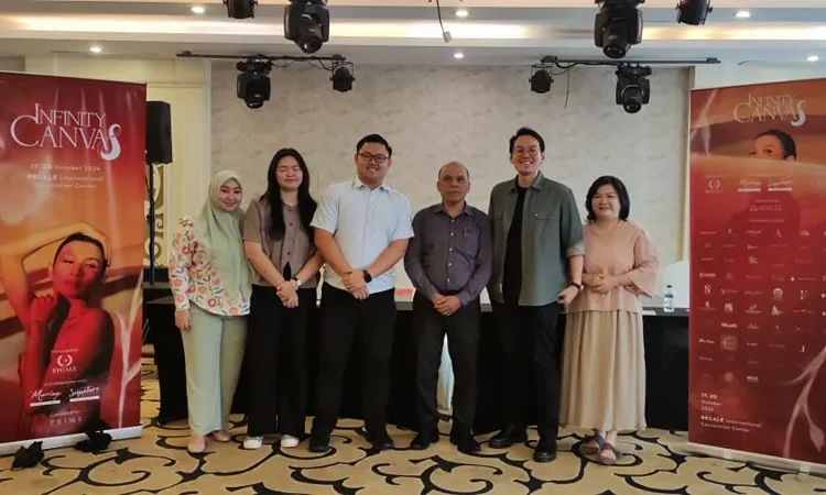 Foto: Kegiatan konferensi pers Wedding Expo dengan tema Infinity Canvas, di Regale International Convention Center, Sabtu (12/10/2024).(Siong)