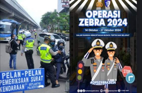 Foto: Korlantas Polri akan menggelar Operasi Zebra 2024 mulai 14 Oktober hingga 27 Oktober.