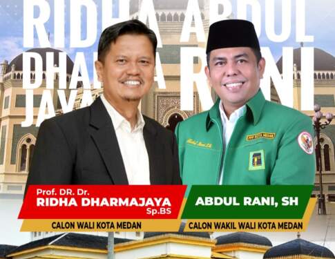 Foto: Paslon Wali Kota dan Wakil Wali Kota Nomor urut 2, Ridha Dharmajaya-Abdul Rani.