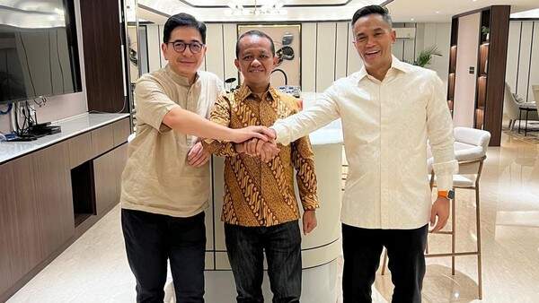 Foto: Bahlil Lahadalia mempertemukan Arsjad Rasjid dan Anindya Bakrie.